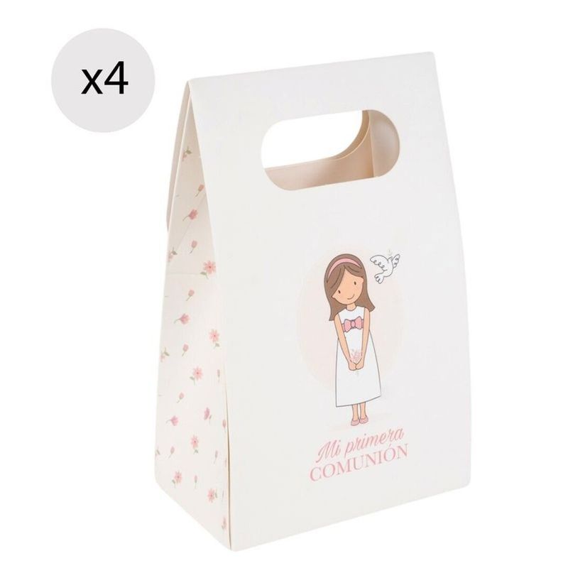 JUEGO DE 4 CAJAS PARA REGALOS COMUNION