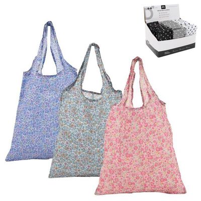 BOLSA COMPRA PLEGABLE FLORES