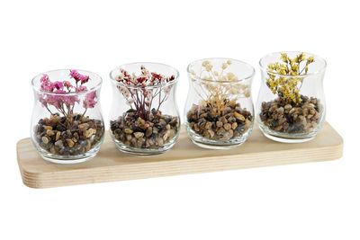 DECORACION MADERA FLORES