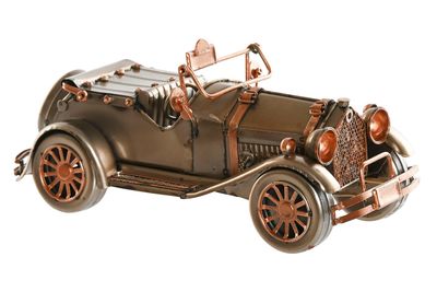 VEHICULO DECORACION METAL PLATEADO