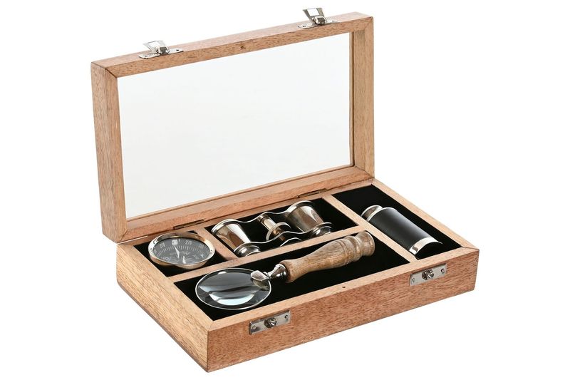 REGALO SET 4 MANGO LATON BRUJULA NATURAL
