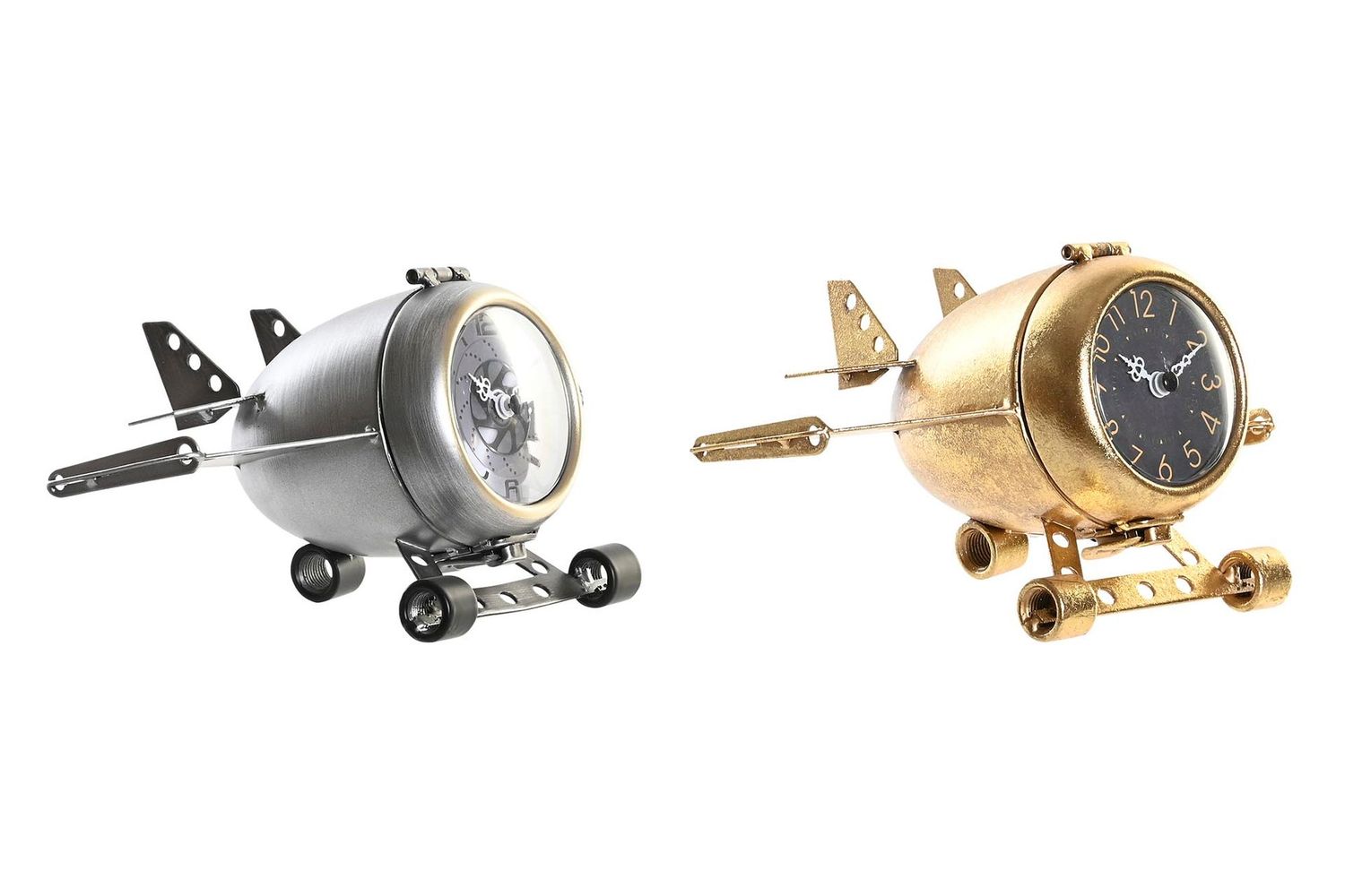 RELOJ SOBREMESA HIERRO AVION