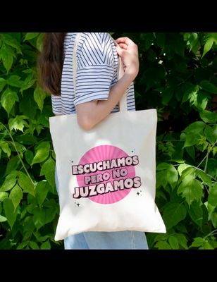 BOLSA TOTE ESCUCHAMOS PERO NO JUZGAMOS