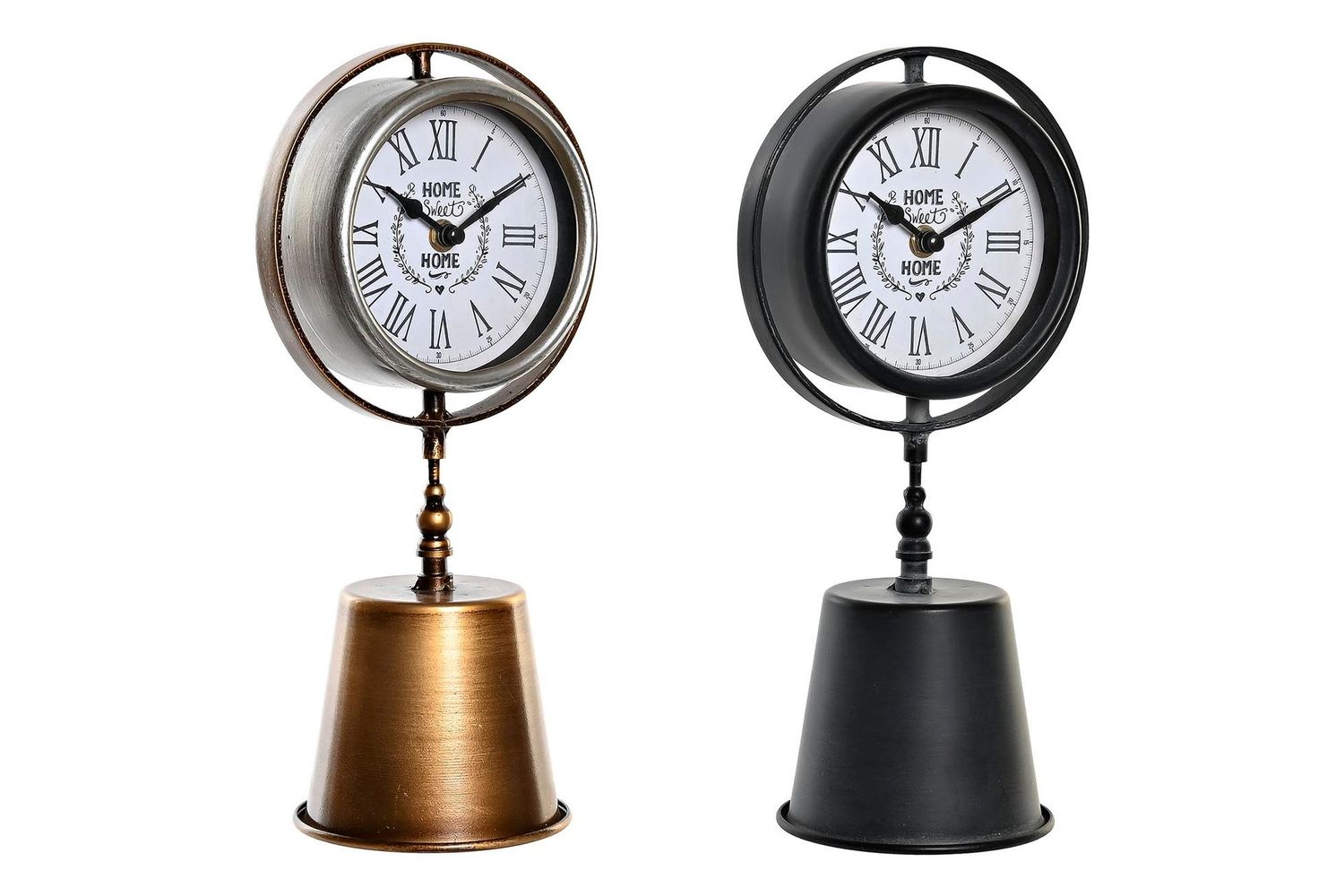 RELOJ SOBREMESA METAL CRISTAL