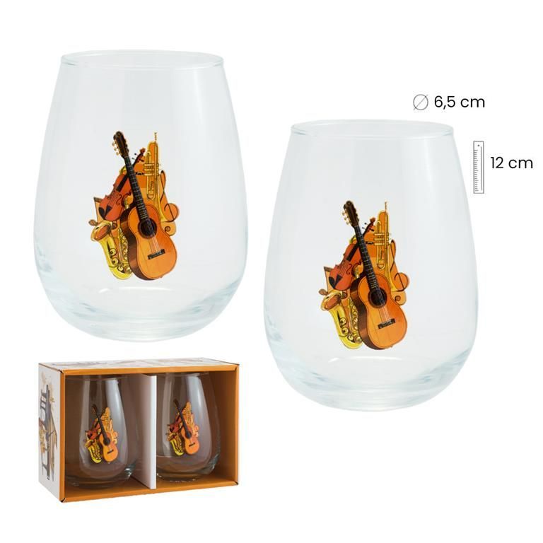 SET 2 VASOS MUSICA