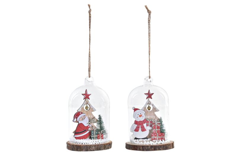 ​DECORACION COLGANTE CRISTAL MADERA