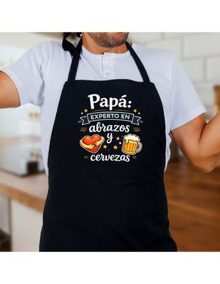 DELANTAL NEGRO PAPÁ EXPERTO