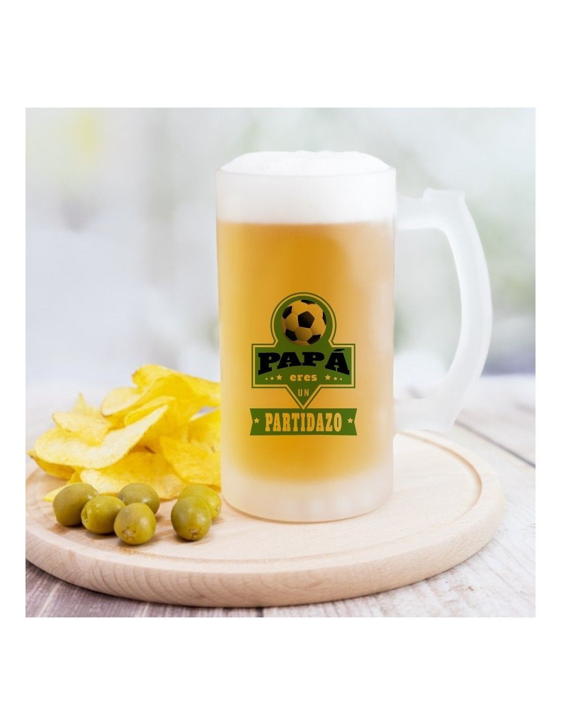 JARRA DE CERVEZA PAPA PARTIDAZO