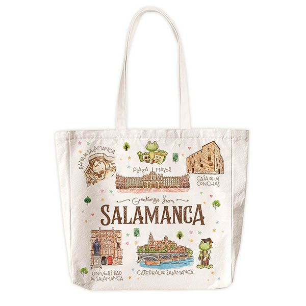 BOLSA DE TELA SALAMANCA ACUARELA BOLSA DE TELA SALAMANCA ACUARELA
