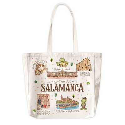 BOLSA DE TELA SALAMANCA ACUARELA