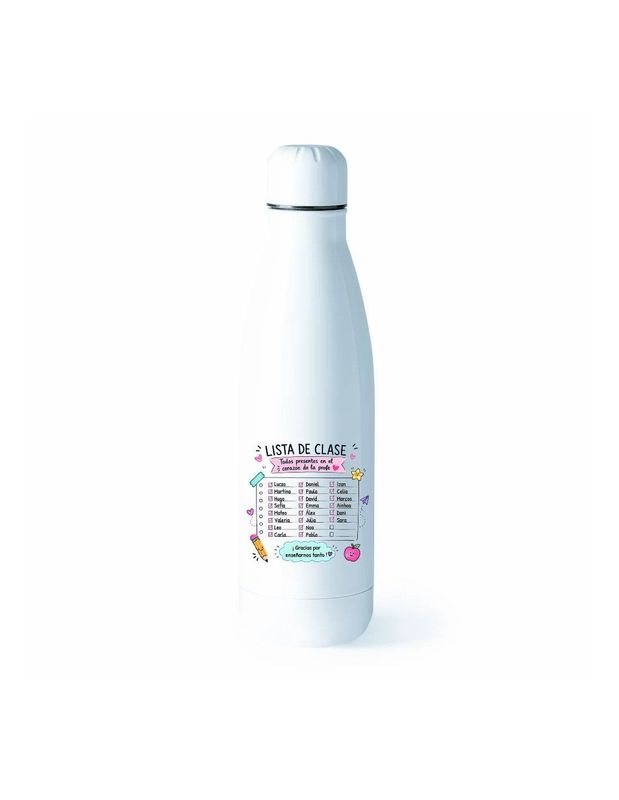 BOTELLA TERMO LISTA CLASE PERSONALIZADA