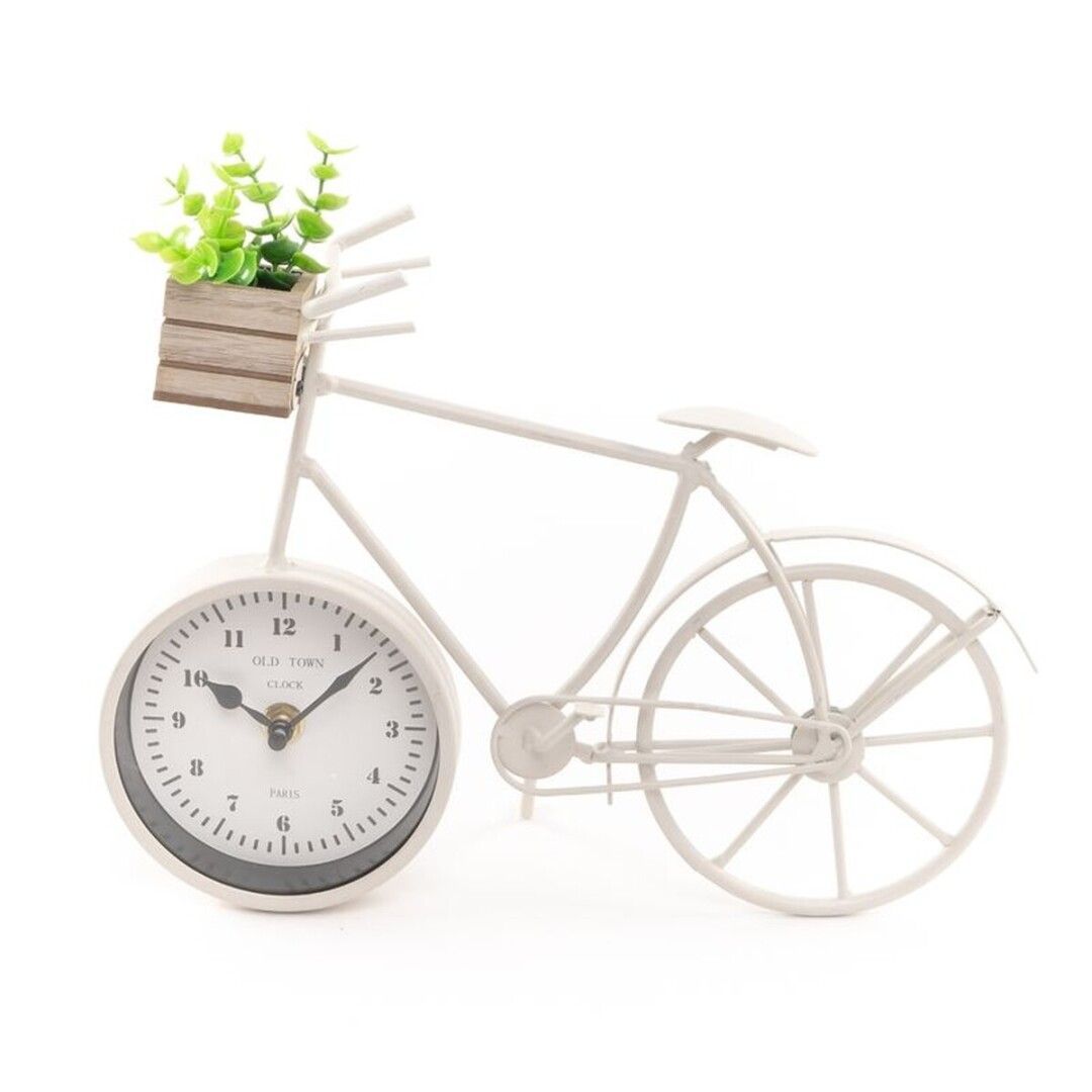 RELOJ SOBREMESA BICICLETA CREMA