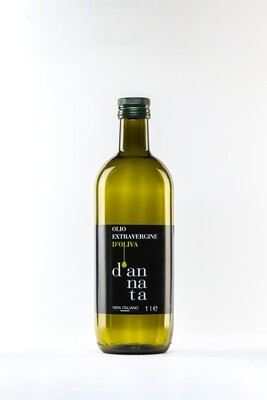 Olio Extravergine di oliva 100% Italiano . Bottiglia 1 Litro 