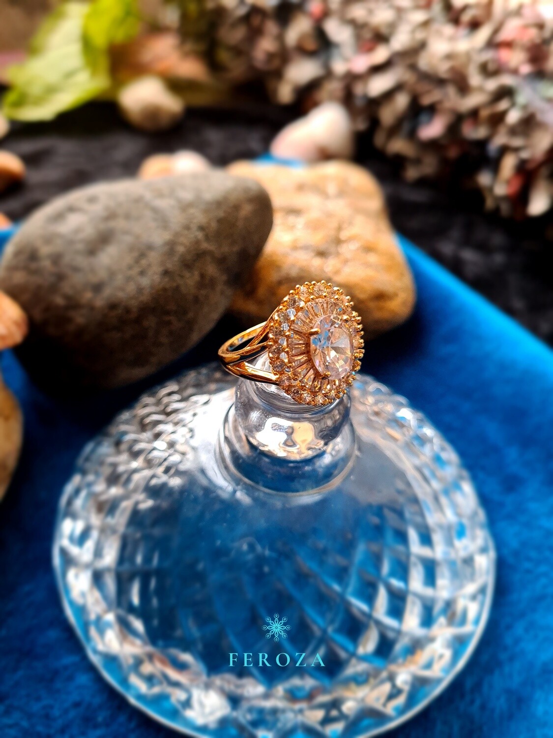 White Oval Stone Ring