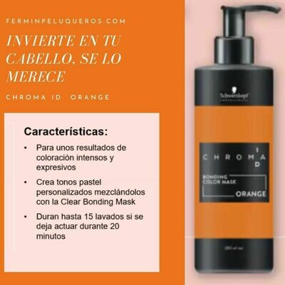 Schwarzkopf Chroma ID Mascarilla Bonding de color Intenso Orange 280ml Schwarzkopf Chroma ID Mascarilla Bonding de color Intenso Orange 280ml