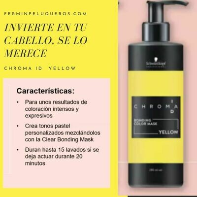 Schwarzkopf Chroma ID Mascarilla Bonding de color Intenso Yellow 280ml Schwarzkopf Chroma ID Mascarilla Bonding de color Intenso Yellow 280ml
