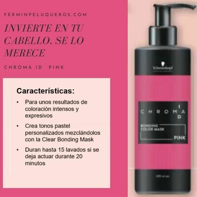 Schwarzkopf Chroma ID Mascarilla Bonding de color Intenso Pink 280ml Schwarzkopf Chroma ID Mascarilla Bonding de color Intenso Pink 280ml