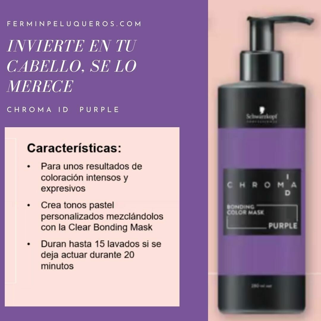 Schwarzkopf Chroma ID Mascarilla Bonding de color Intenso Purple 280ml Schwarzkopf Chroma ID Mascarilla Bonding de color Intenso Purple 280ml