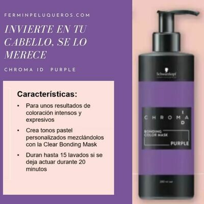 Schwarzkopf Chroma ID Mascarilla Bonding de color Intenso Purple 280ml Schwarzkopf Chroma ID Mascarilla Bonding de color Intenso Purple 280ml