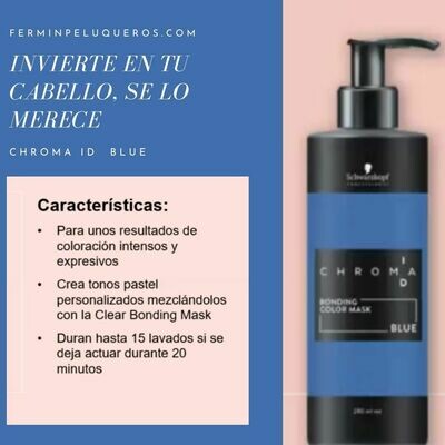 Schwarzkopf Chroma ID Mascarilla Bonding de color Intenso Blue 280ml Schwarzkopf Chroma ID Mascarilla Bonding de color Intenso Blue 280ml