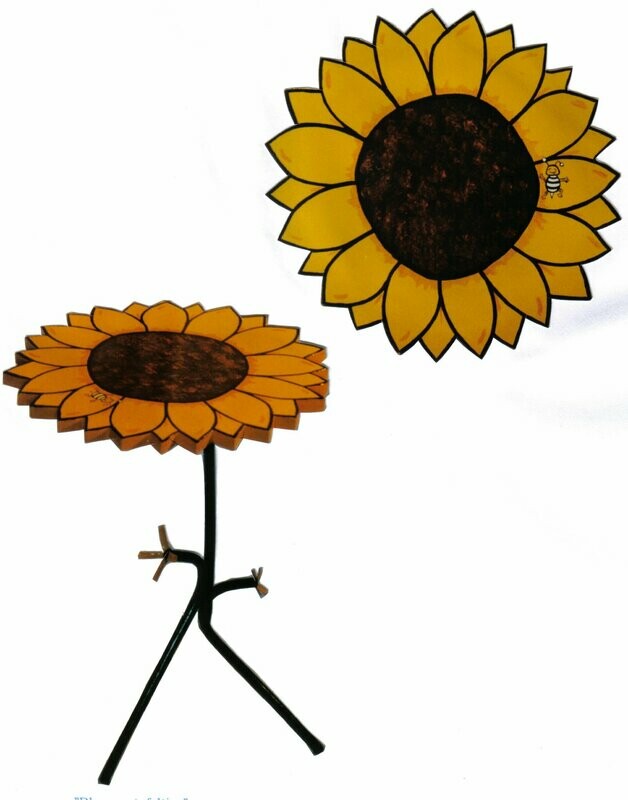 Bloementafeltje gele zonnebloem