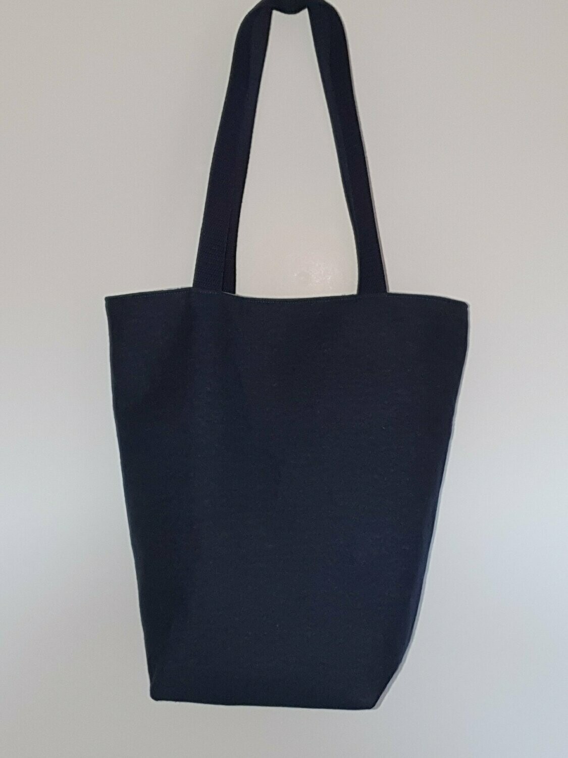 Large Navy Denim Tote Bag 