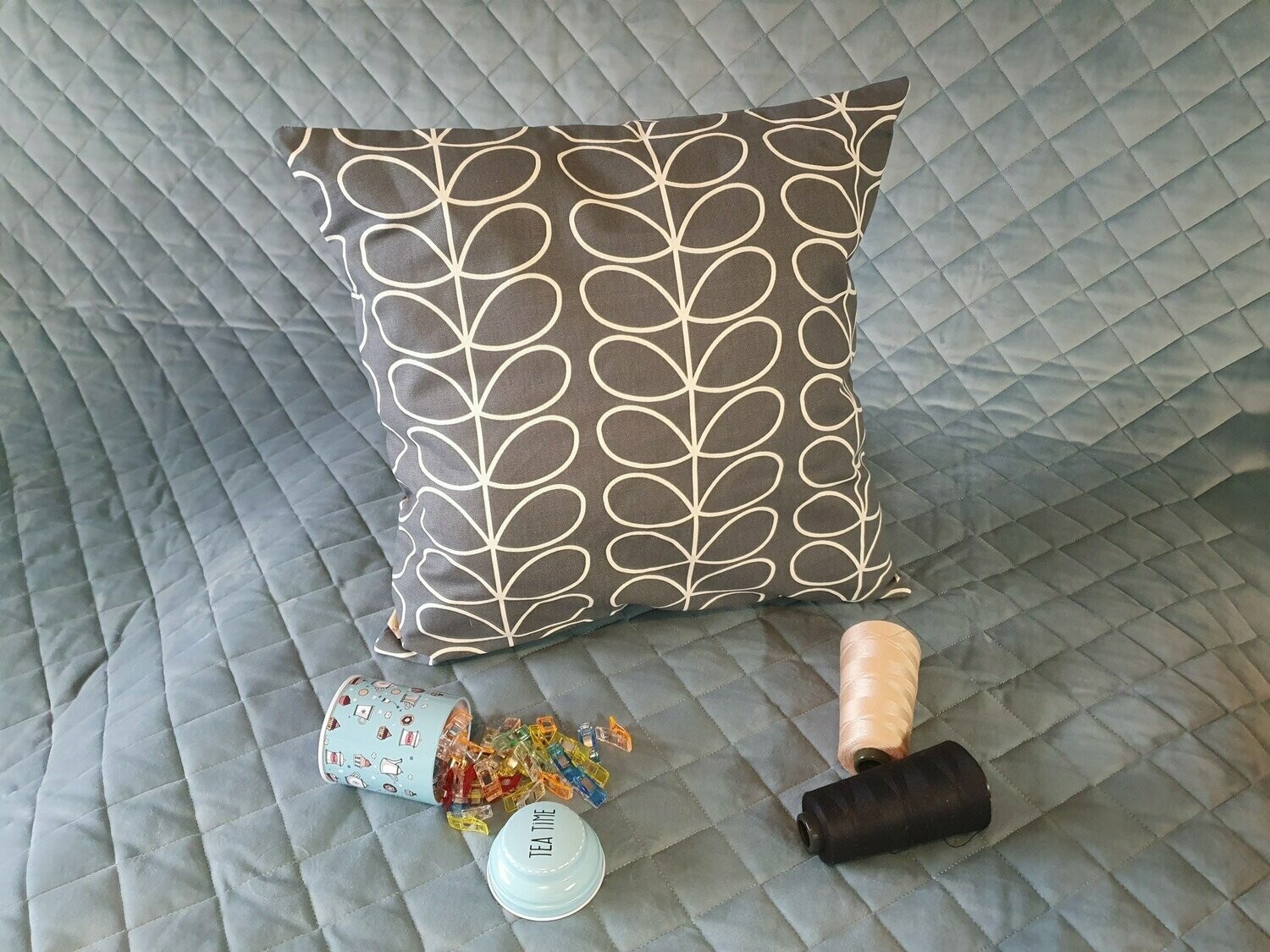 Orla Keely Style Cushion  16"