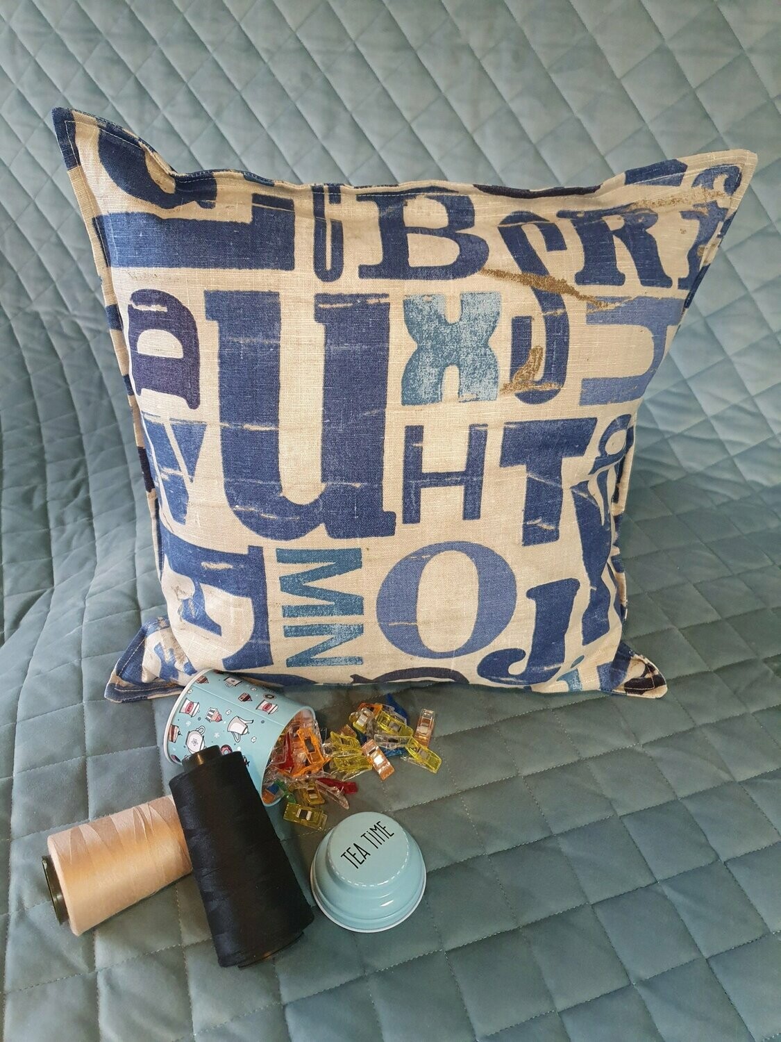 Letter Pattern Cushion