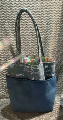 Boutique and Navy Tote Bag