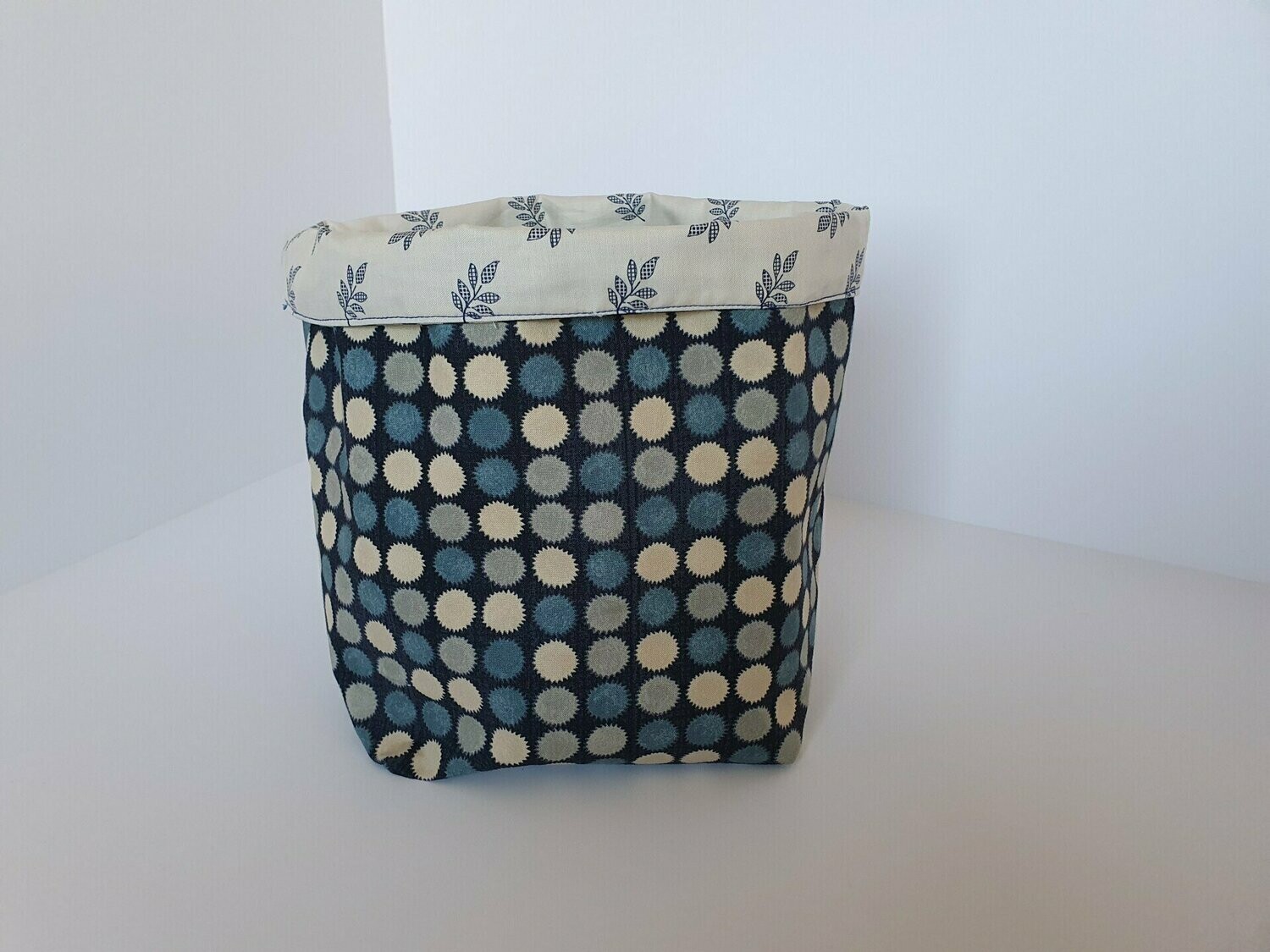 Polka Dot Fabric Basket
