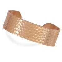Hammered Solid Copper Cuff Bracelet