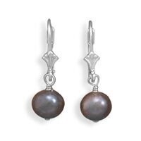 Peacock Cultured Freshwater Pearl Earrings