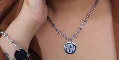 Designer Inspired Link Chain Monogram Necklace