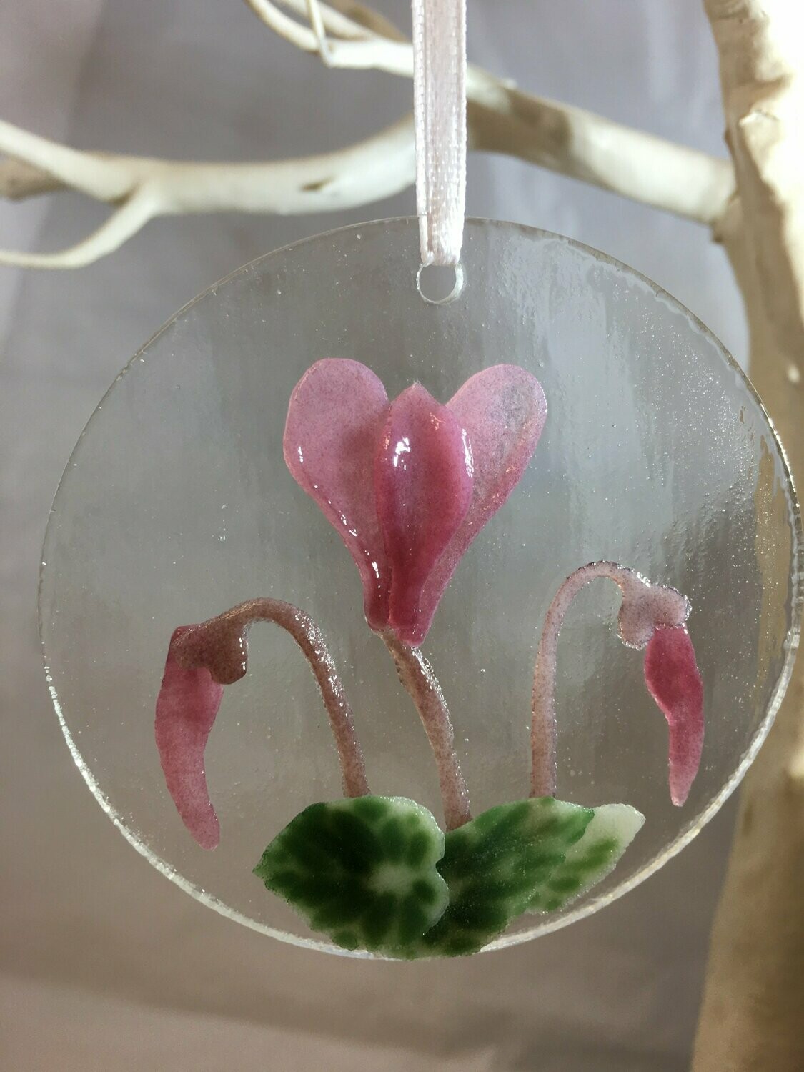 Handmade Cyclamen Sun Catcher (collection only)