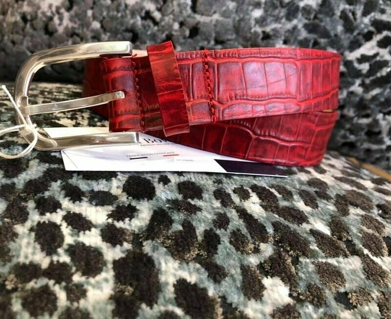 Ceinture cuir rouge Atelier Bower