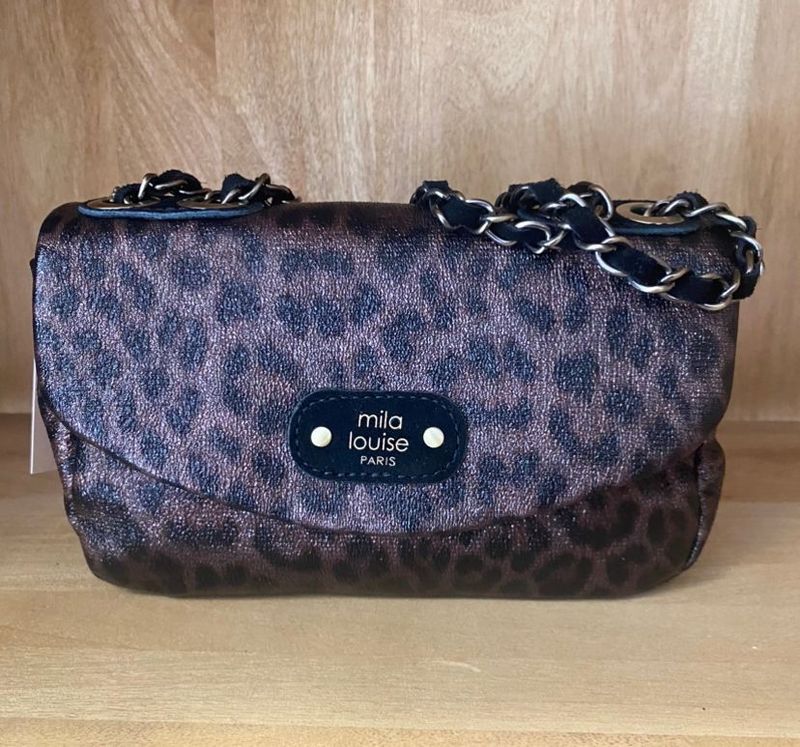 Sac Malory  léopard noir MILA LOUISE