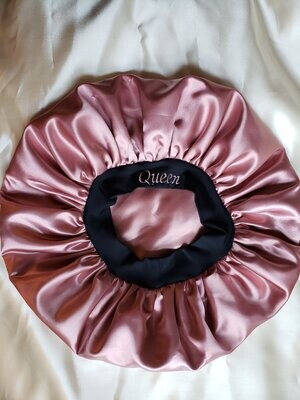 READY TO SHIP | Embroidered Bonnets, Color: Queen - Rose Pink (LARGE)