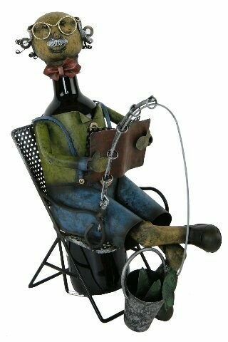 Weinflaschenhalter Angler