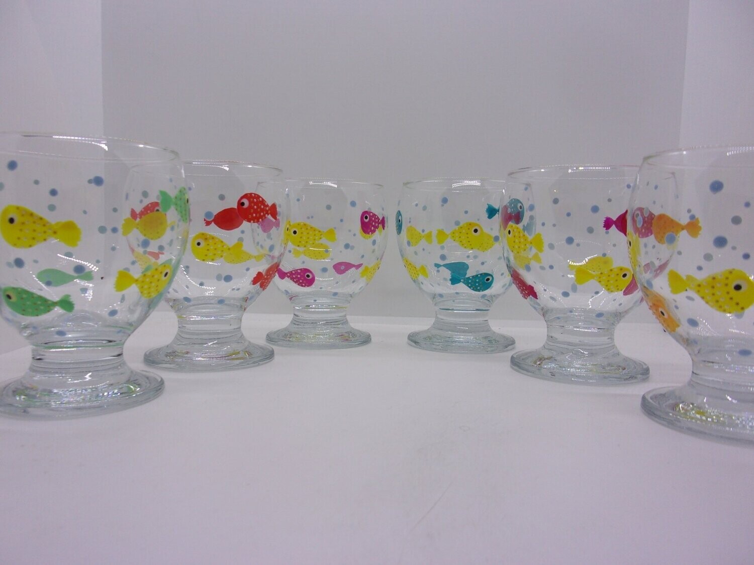 6 Verres à eau, jus de fruits ... 28cl...  20220804 (154)