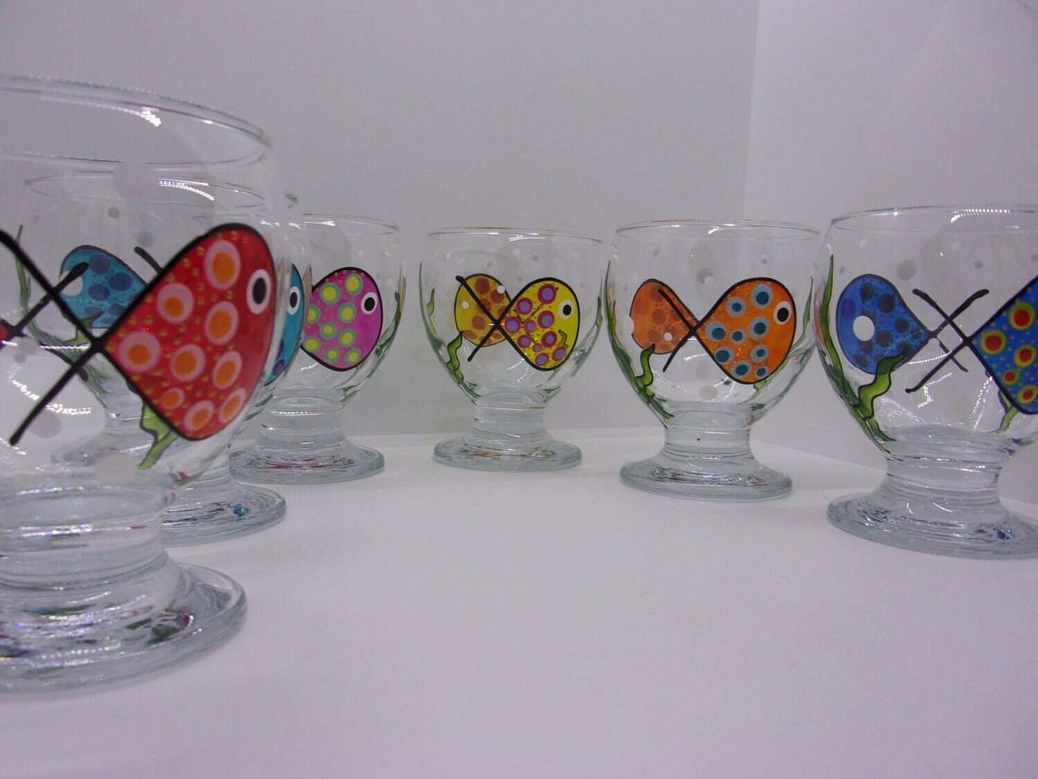 6 Verres à eau, jus de fruits ... 28cl...  20221204 (165)