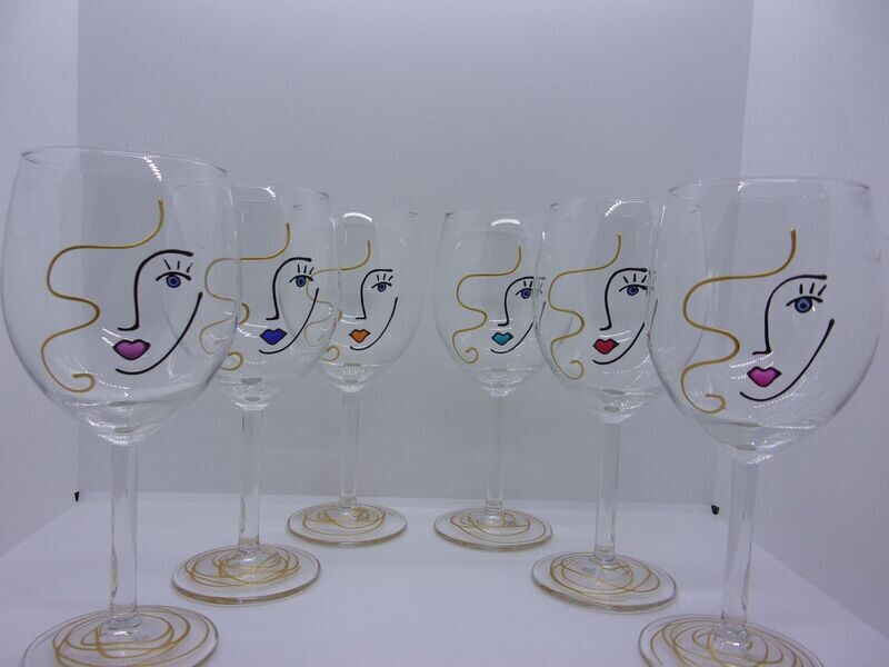 6 verres à vin ...30 cl... 202300310 (203)