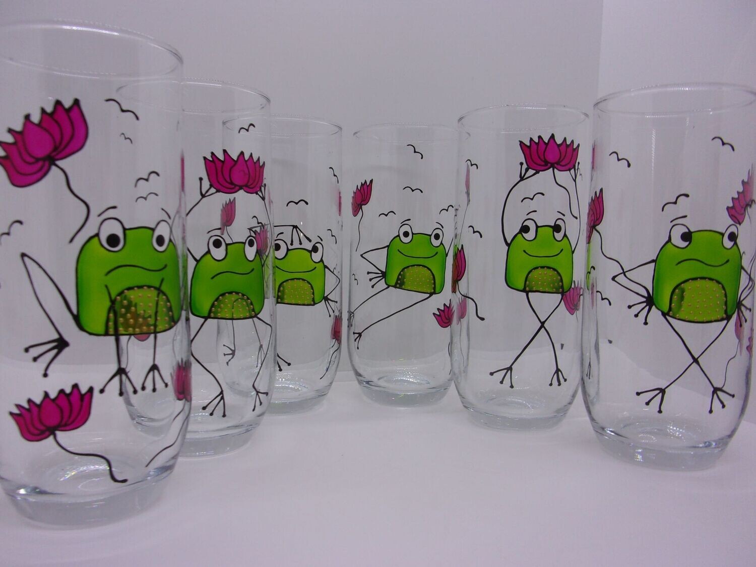 6 Verres à eau, jus de fruits ... 31.5cl ... 20230310 (241)