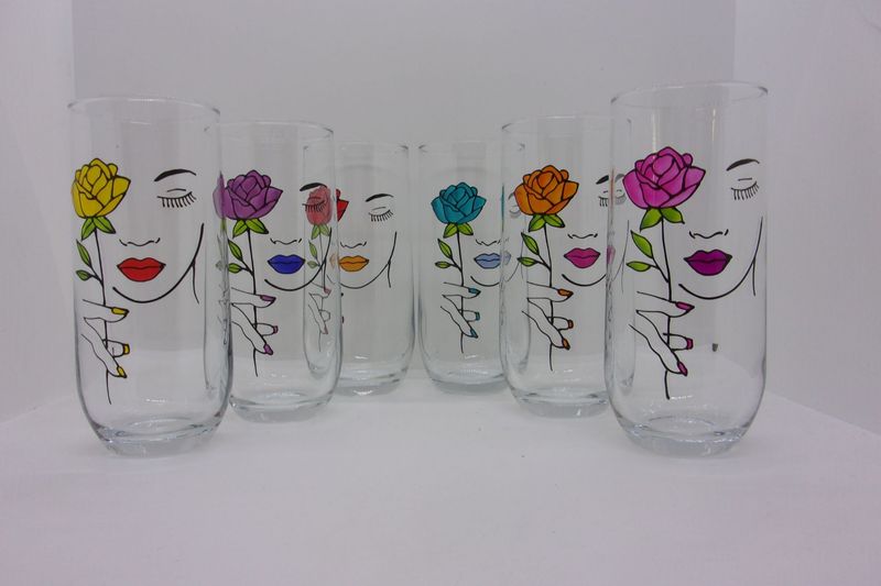 6 Verres à eau, jus de fruits ... 31.5cl ... 20240304 (99)
