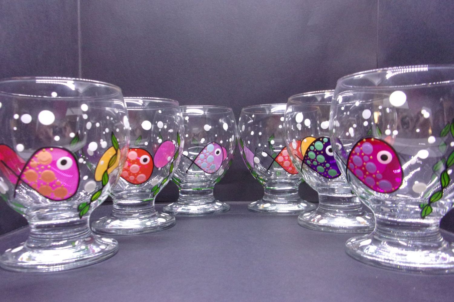 6 Verres à eau, jus de fruits ... 28cl...  20241101 (108)