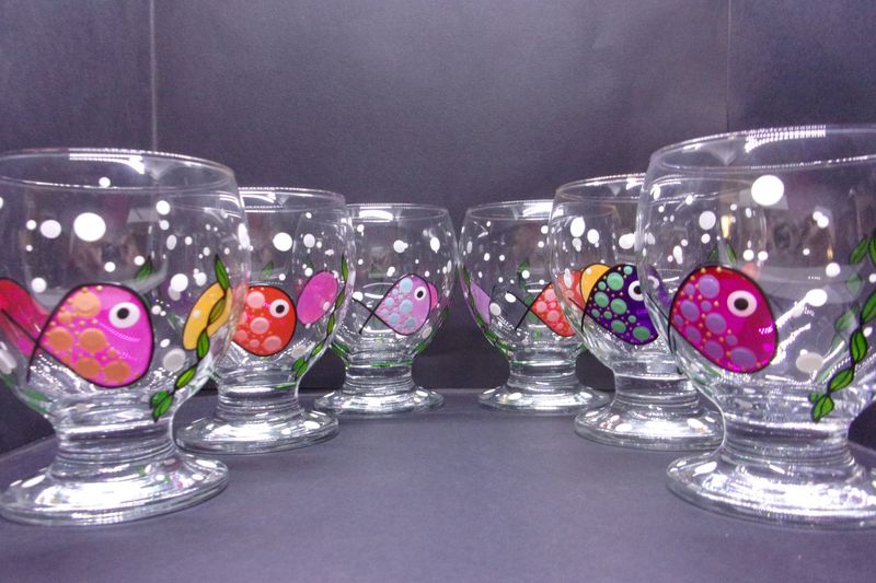 6 Verres à eau, jus de fruits ... 28cl...  20241101 (108)