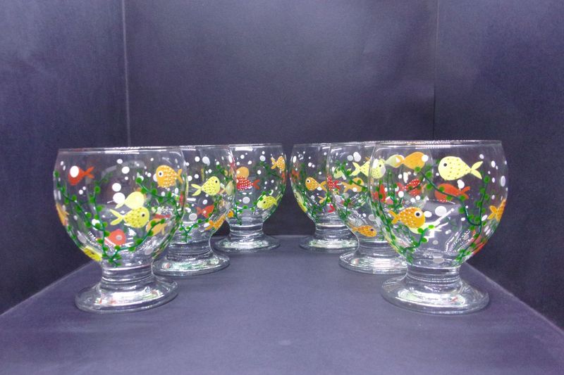 6 Verres à eau, jus de fruits ... 28cl...  20241101 (103)