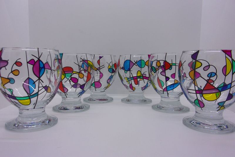 6 Verres à eau, jus de fruits ... 28cl...  20241101 (51)
