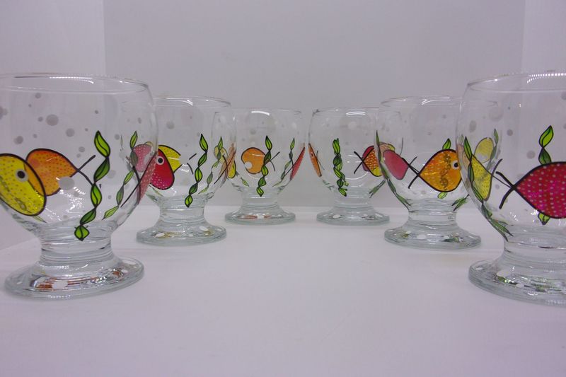 6 Verres à eau, jus de fruits ... 28cl...  20241208 (87)