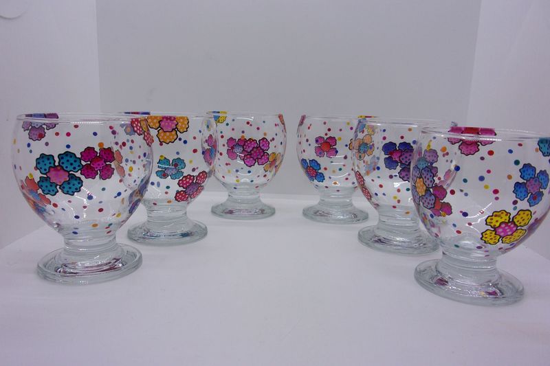 6 Verres à eau, jus de fruits ... 28cl...  20250503 (45)