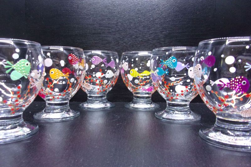 6 Verres à eau, jus de fruits ... 28cl...  20250713 (64)